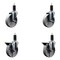 Service Caster 5'' Semi Steel Wheel Swivel 1-1/4'' Expanding Stem Caster Set 2 Brakes, 4PK SCC-EX20S515-SSR-2-PLB-2-114 - alternate 1